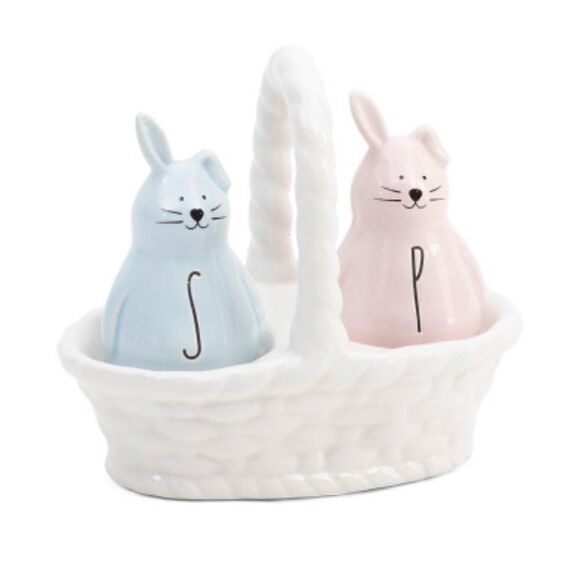 Rae Dunn 5x6 Bunny Salt and Pepper Shakers - Picture 1 of 1